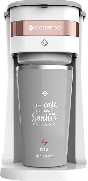 Cafeteira Elétrica Cadence Dream Rosé Gold com Copo Térmico CAF206