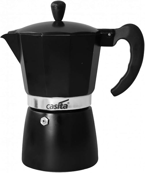 Cafeteira Italiana Moka Casita 9 Xícaras Alumínio 450 ml Preta