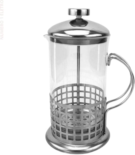 Cafeteira Prensa Francesa Aço e Vidro 800 ml