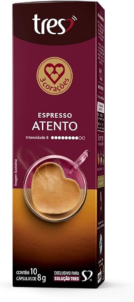 Cápsula Espresso Atento TRES 3 Corações 10 Unidades