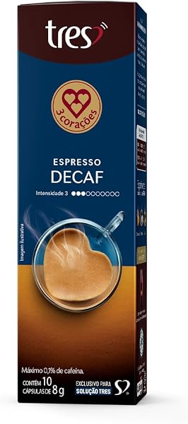 Cápsula Espresso Descafeinado TRES 3 Corações 10 Unidades