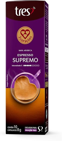 Cápsula Espresso Supremo TRES 3 Corações 10 Unidades