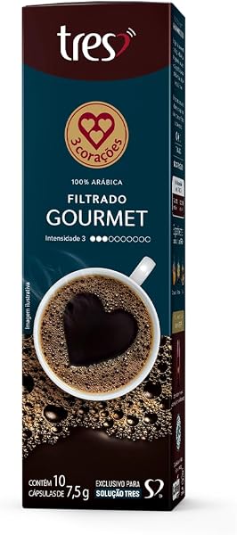 Cápsula Filtrado Gourmet TRES 3 Corações 10 Unidades