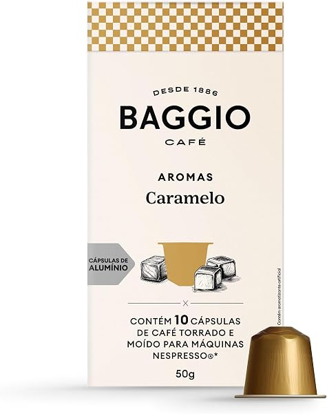 Cápsulas de Café Baggio Aroma Caramelo, Compatíveis com Nespresso, 10 Cápsulas