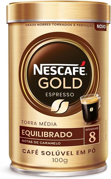 Nescafé Gold Espresso Equilibrado 8 Café Solúvel 100g