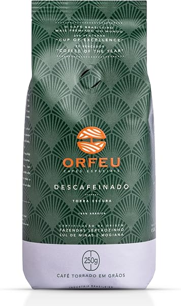 Orfeu Café Descafeinado em Grãos 100% Arábica 250g